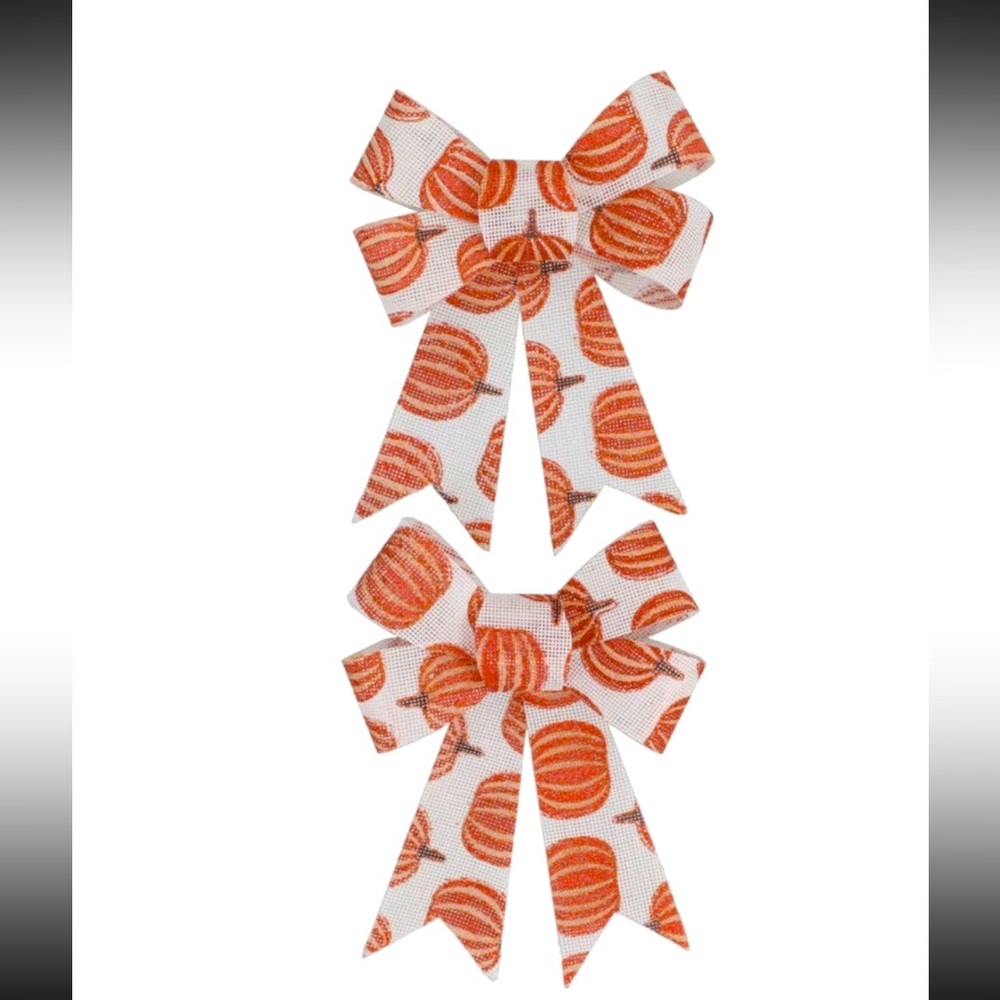 💛 MINI PUMPKIN FALL BOW SET 💛